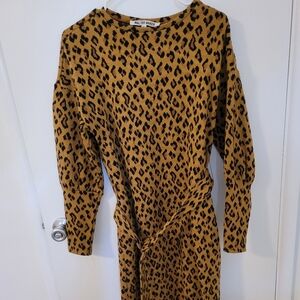 Walter Baker Black and Tan Patterned Top